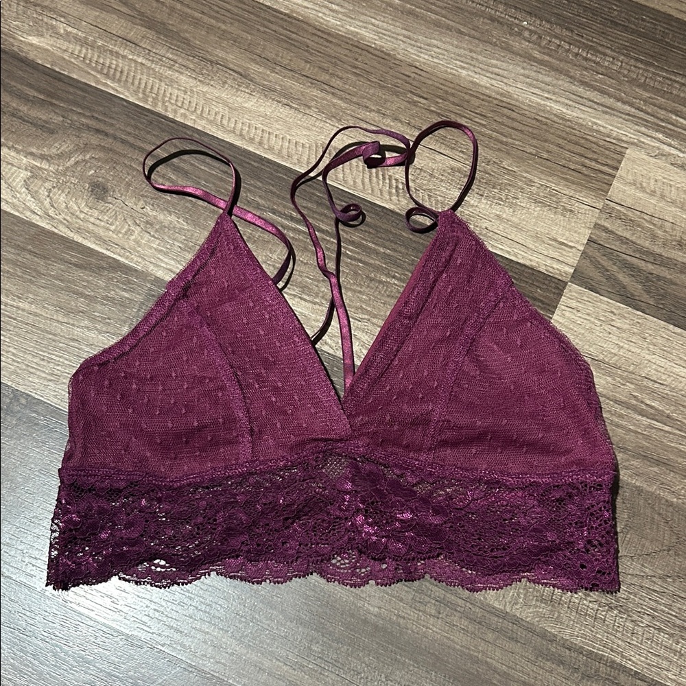 LA made Women's Lace Bralette - Purple